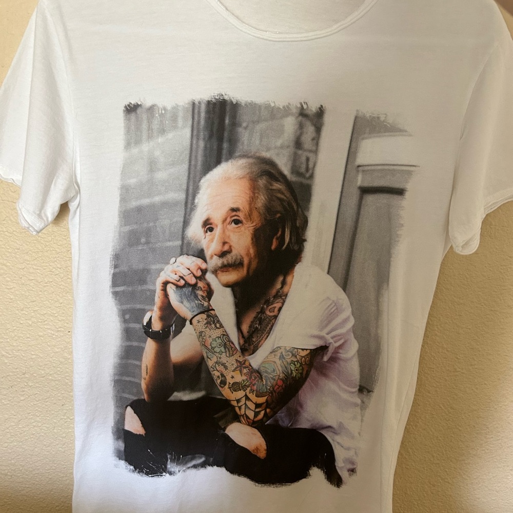 Tattoo Einstein tee purchased in Rome Italy